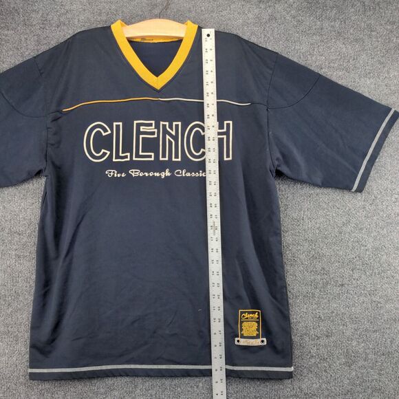 Clench Five Borough Classics Graphic T-Shirt Mens XL Short Sleeve Blue V-Neck - Picture 11 of 13